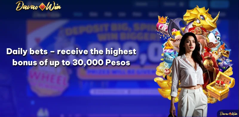 Daily bets - receive the highest bonus of up to 30,000 Pesos