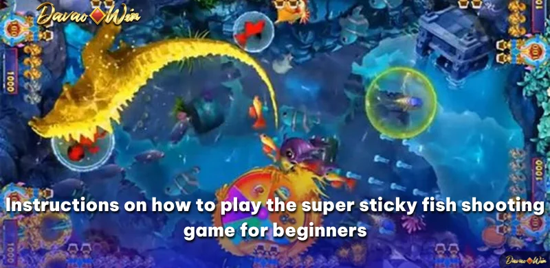 Instructions on how to play the super sticky fish shooting game